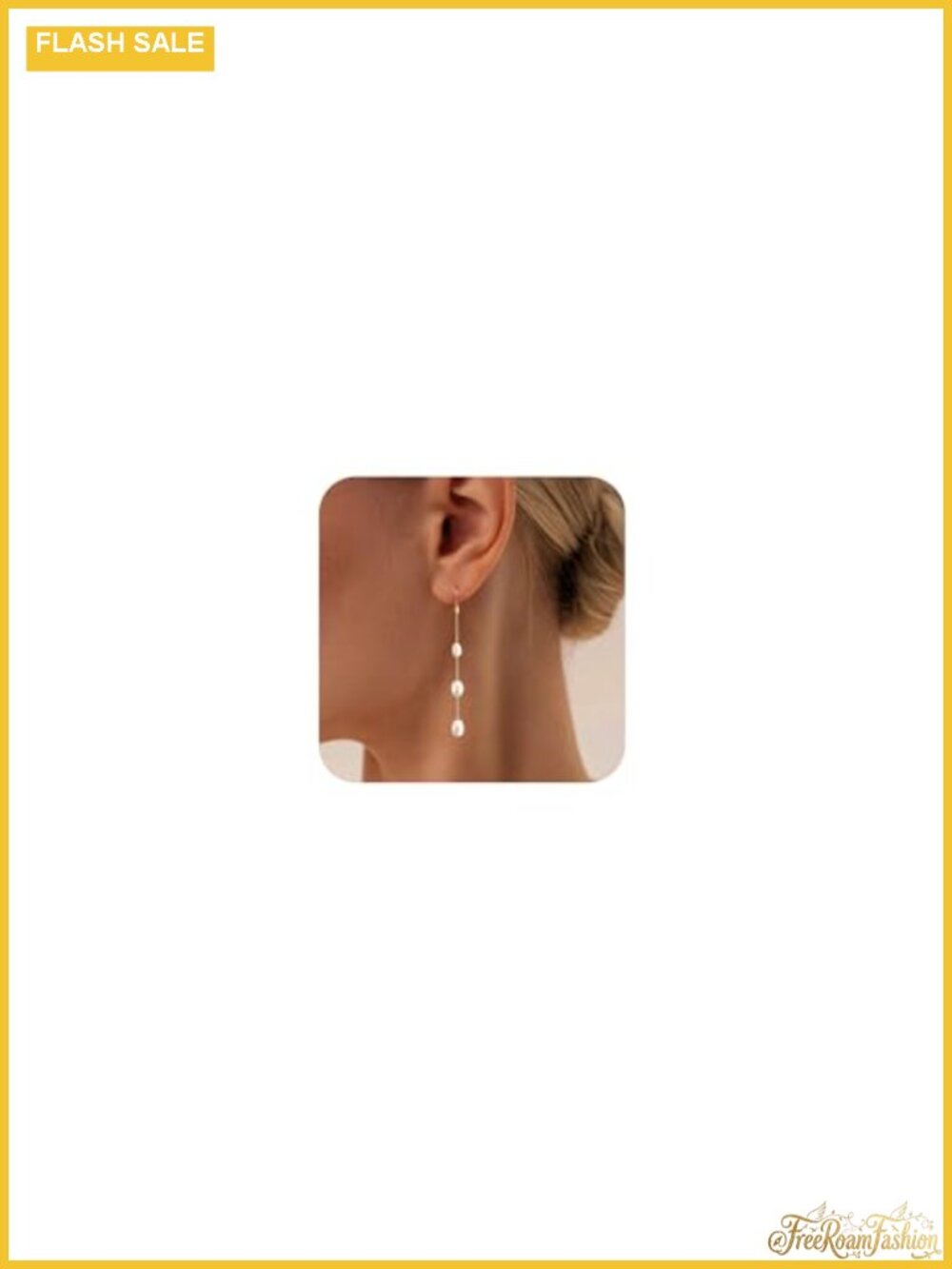Dainty 14k Gold Plated Pearl Drop Dangle Earrings for Women Wedding